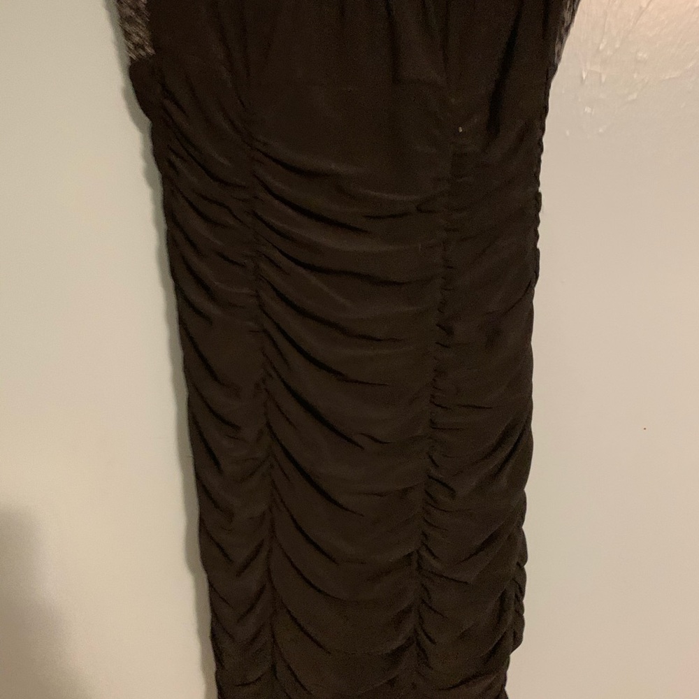 Black tight mini dress